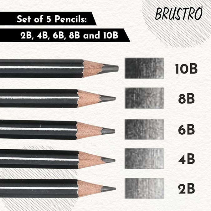 Pencil - BRUSTRO Artist Graphite Pencil Set